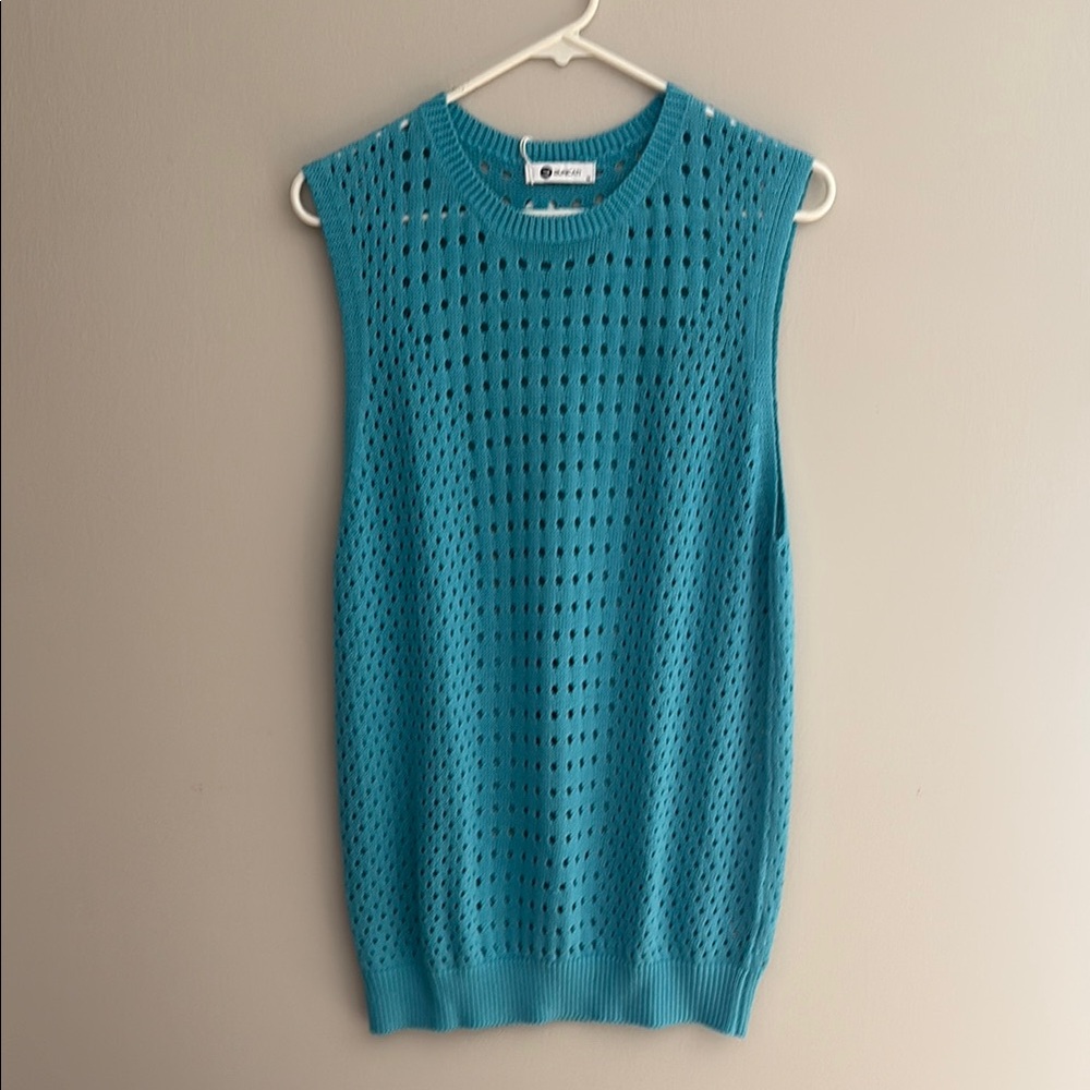 Runcati Teal Knit Top